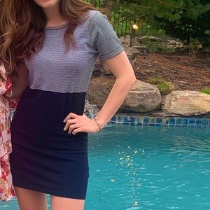 525 america navy and striped dress